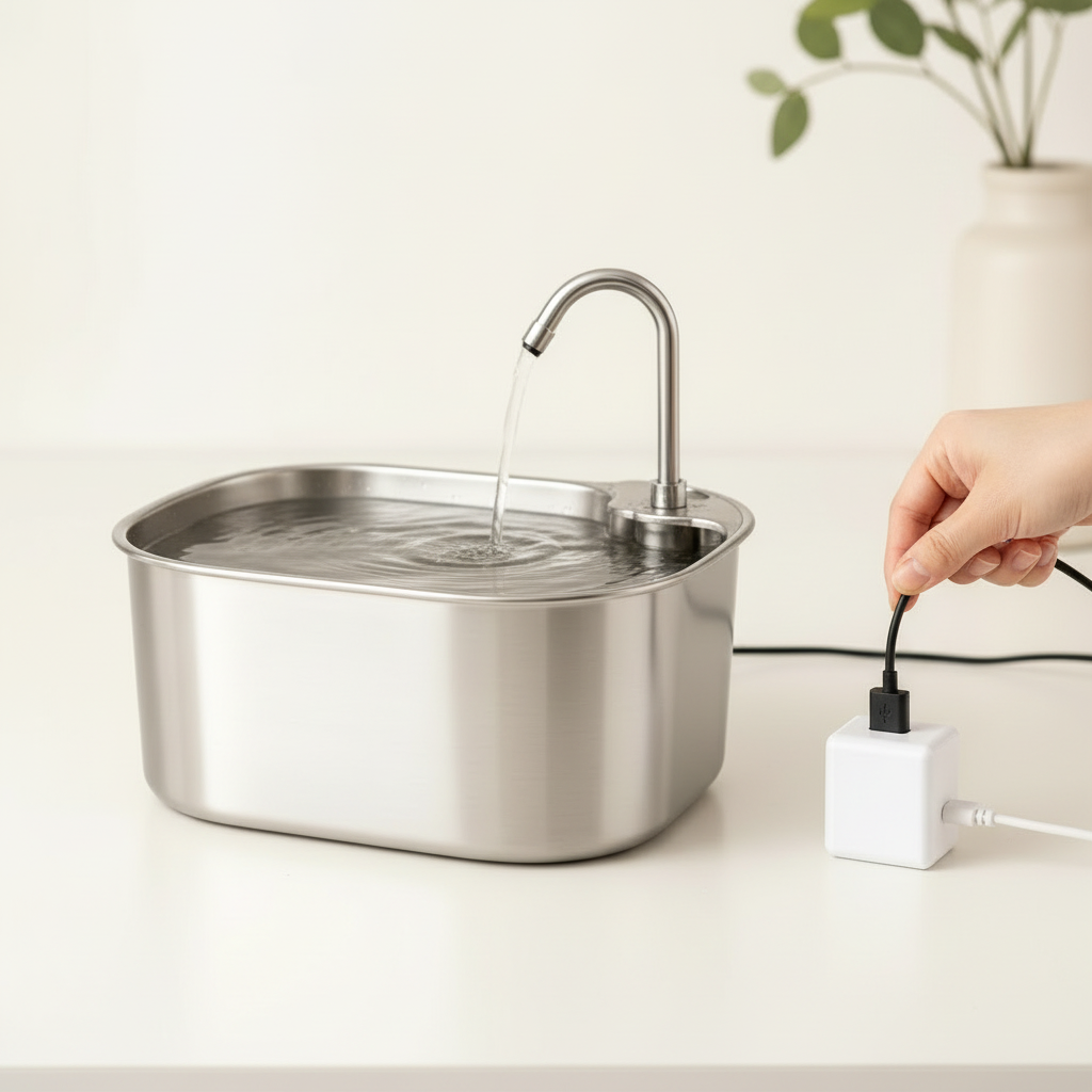 Branchement USB corrigé de la fontaine